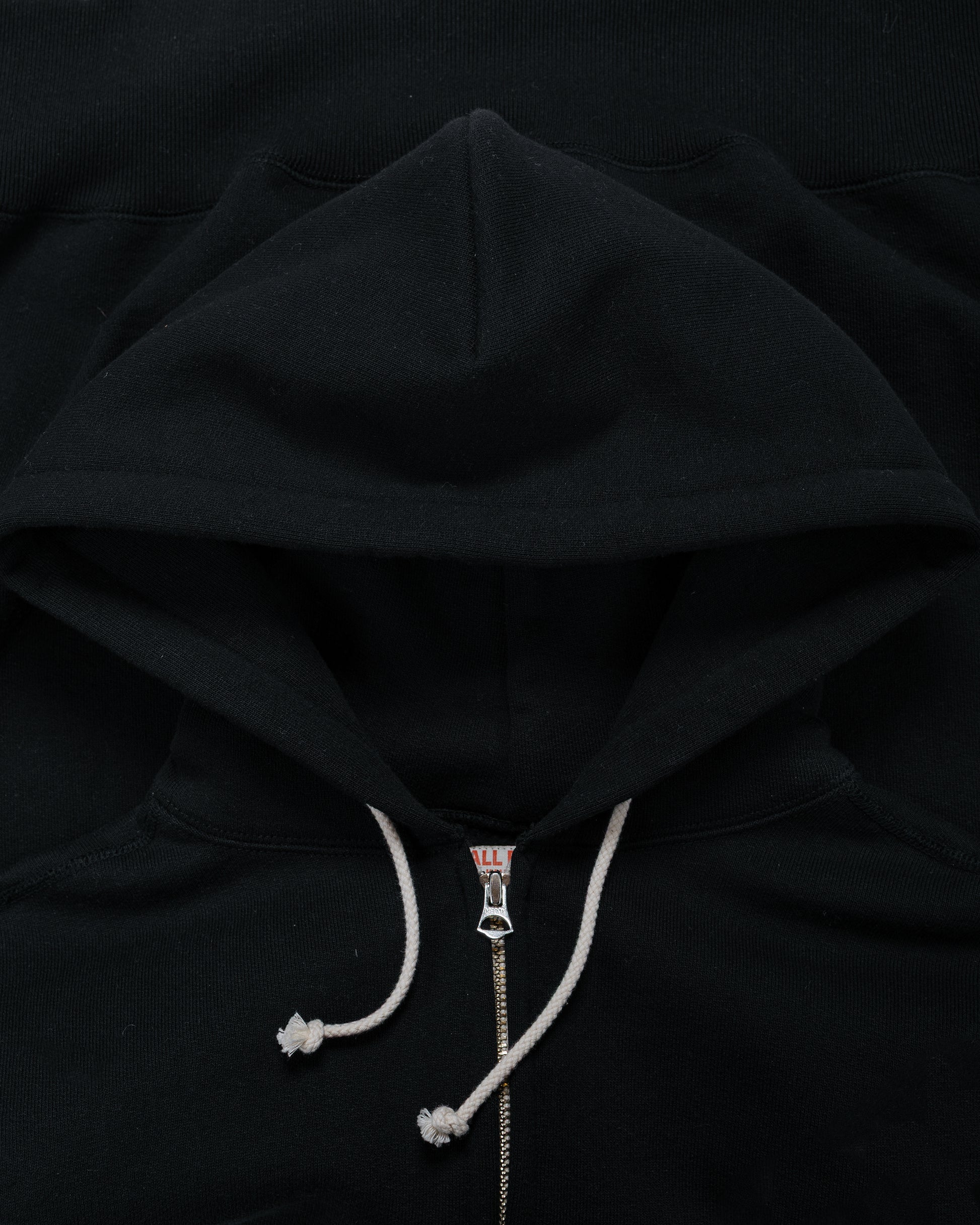 lost & found The Real McCoy's The Real McCoy's MC25106 12 Oz. Ball Park F/Z Hooded Sweatshirt Black