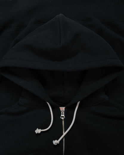 lost & found The Real McCoy's The Real McCoy's MC25106 12 Oz. Ball Park F/Z Hooded Sweatshirt Black