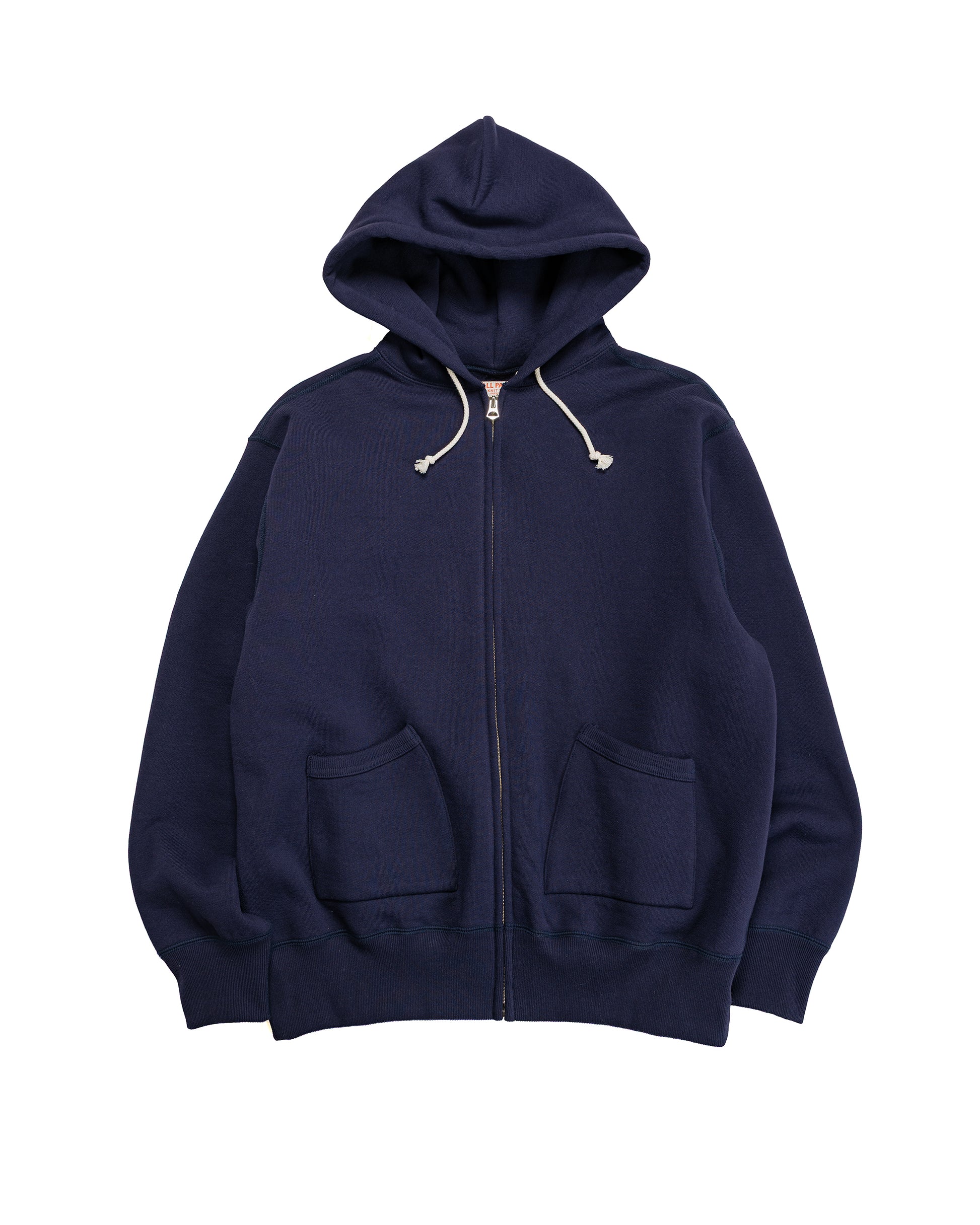 lost & found The Real McCoy's The Real McCoy's MC25106 12 Oz. Ball Park F/Z Hooded Sweatshirt L.Navy