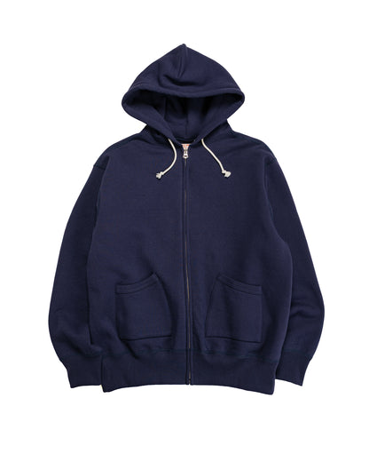 lost & found The Real McCoy's The Real McCoy's MC25106 12 Oz. Ball Park F/Z Hooded Sweatshirt L.Navy