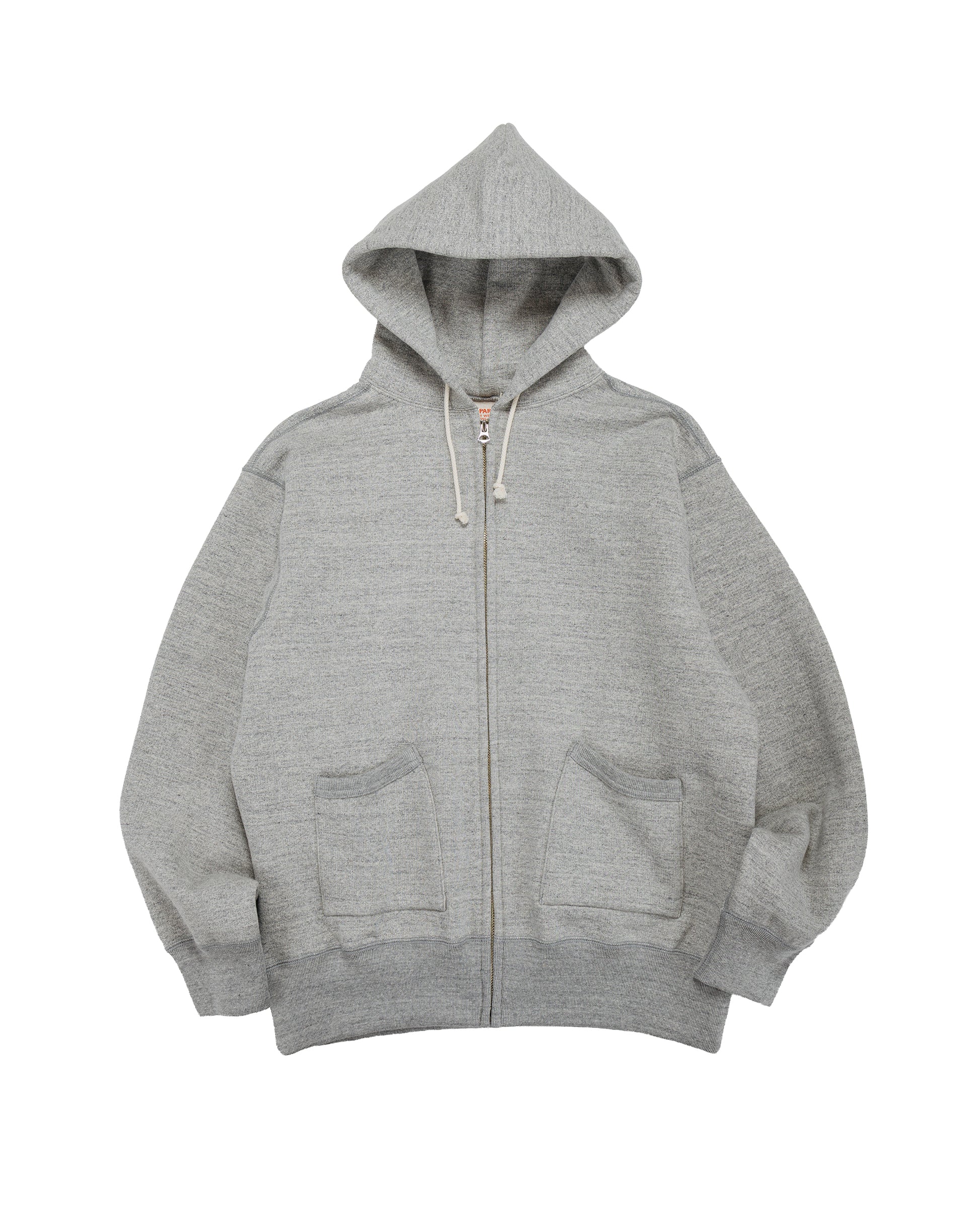 lost & found The Real McCoy's The Real McCoy's MC25106 12 Oz. Ball Park F/Z Hooded Sweatshirt M.Gray