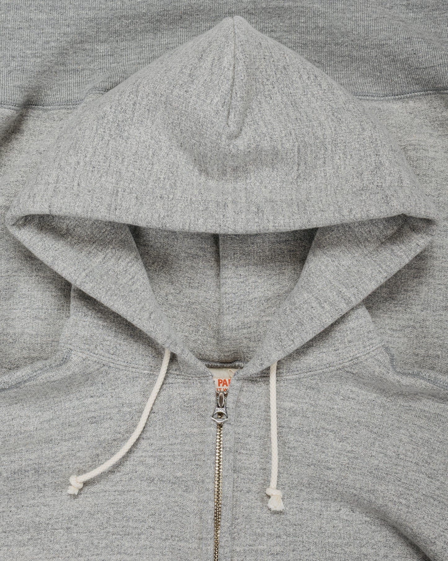 lost & found The Real McCoy's The Real McCoy's MC25106 12 Oz. Ball Park F/Z Hooded Sweatshirt M.Gray