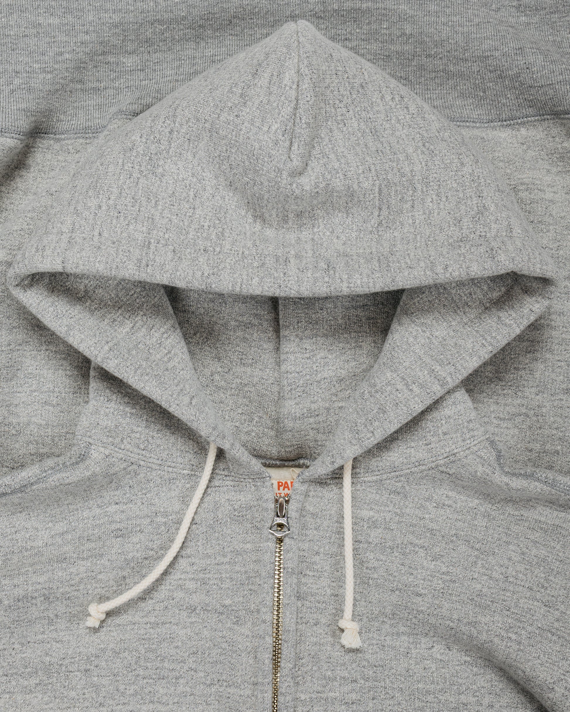 lost & found The Real McCoy's The Real McCoy's MC25106 12 Oz. Ball Park F/Z Hooded Sweatshirt M.Gray