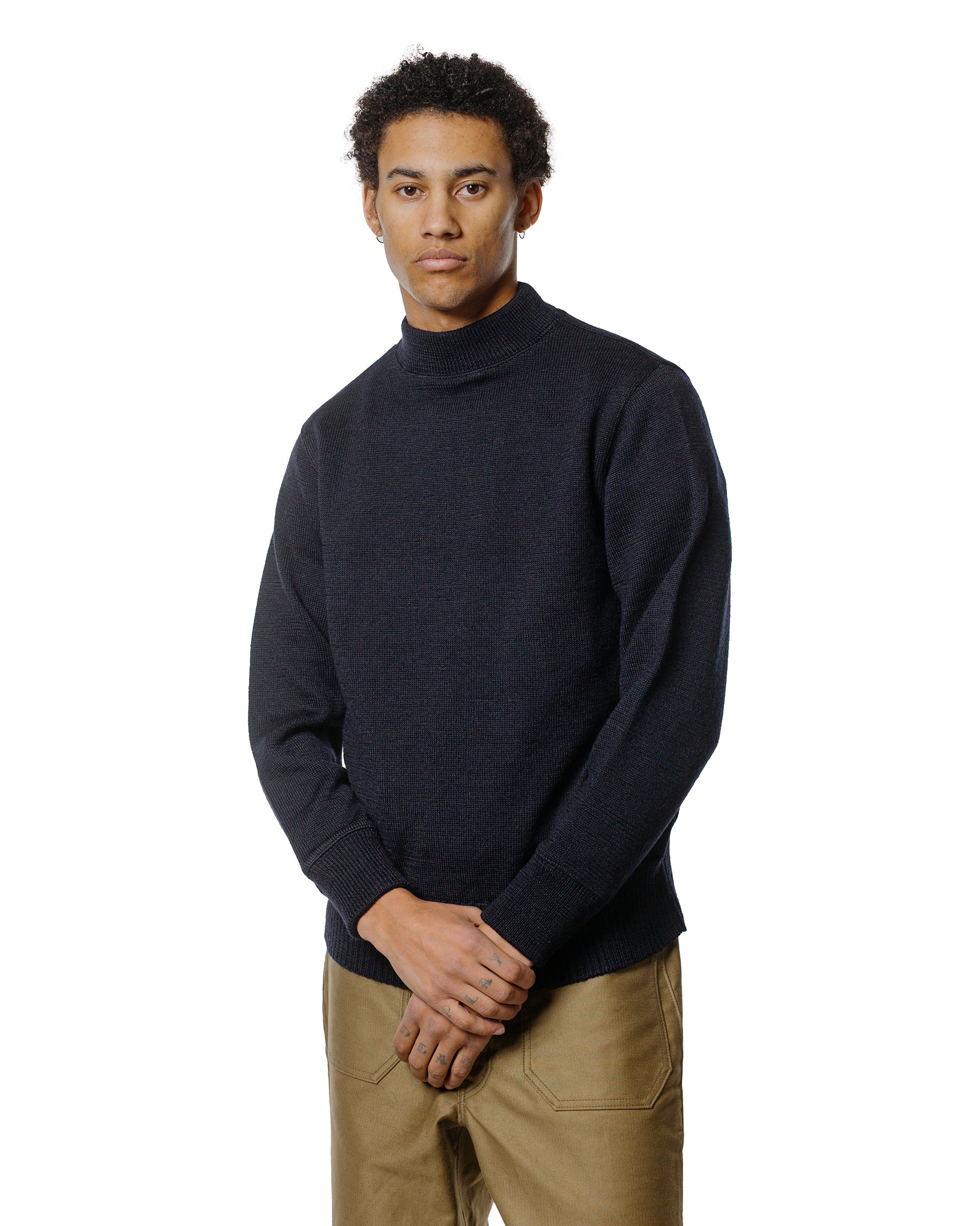 lost & found The Real McCoy's The Real McCoy's MC25108 U.S.N. Blue Wool Jersey Navy