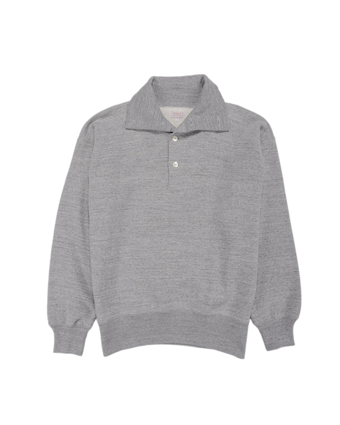 lost & found The Real McCoy's The Real McCoy's MC25110 10 oz. Loopwheel Cruiser Sweatshirt Gray