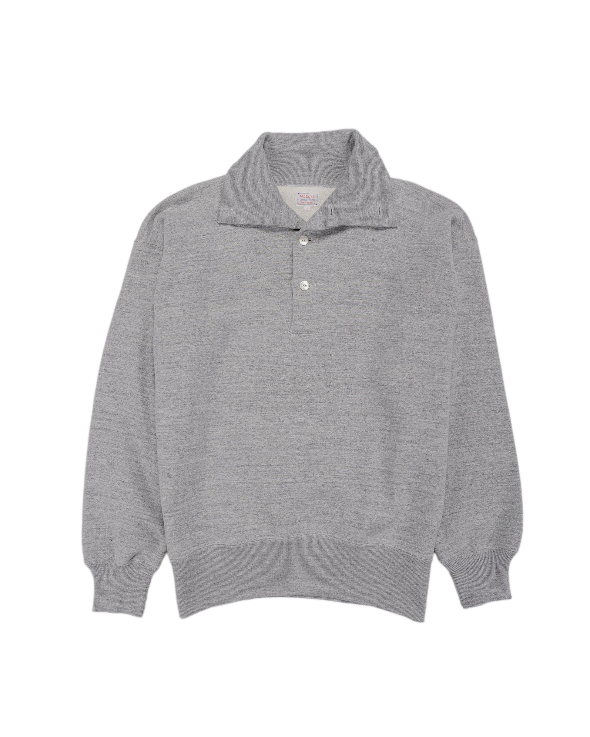 lost & found The Real McCoy's The Real McCoy's MC25110 10 oz. Loopwheel Cruiser Sweatshirt Gray