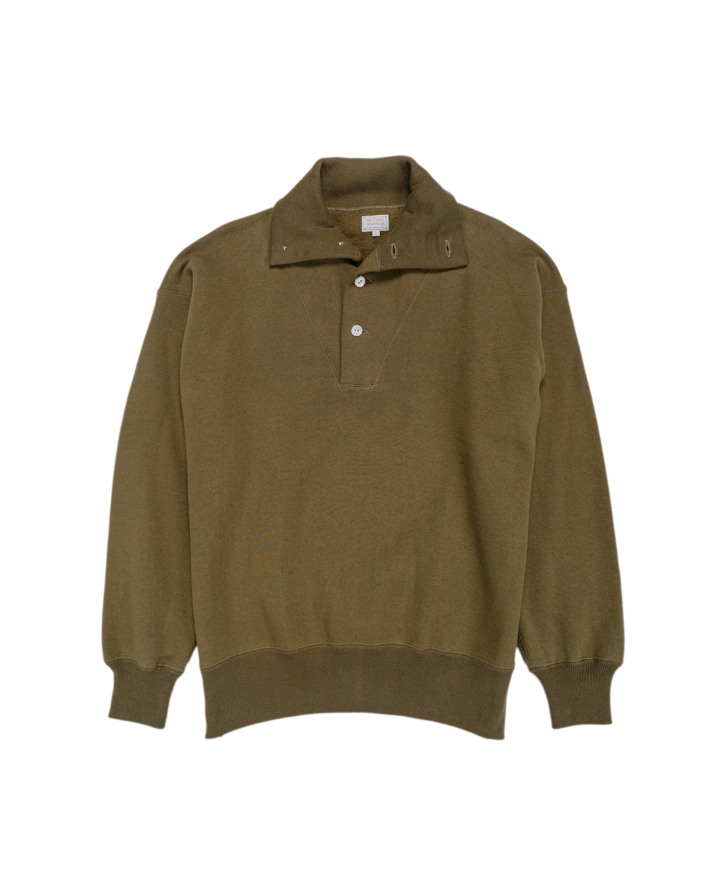 lost & found The Real McCoy's The Real McCoy's MC25110 10 oz. Loopwheel Cruiser Sweatshirt Olive