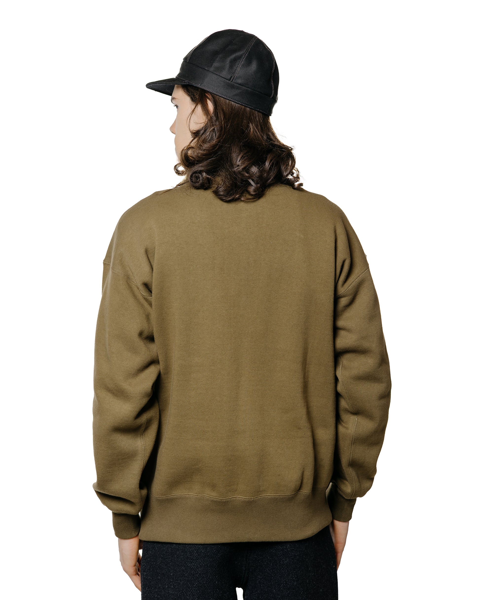 lost & found The Real McCoy's The Real McCoy's MC25110 10 oz. Loopwheel Cruiser Sweatshirt Olive