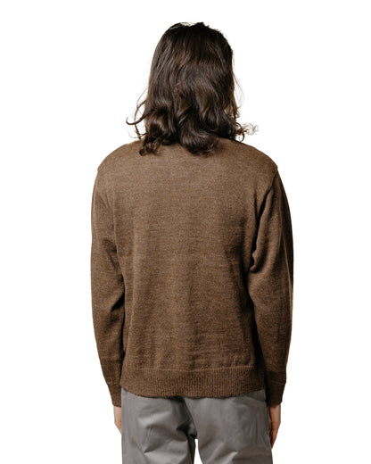 lost & found The Real McCoy's The Real McCoy's MC25111 Alpaca Collar Knit Cardigan Brown