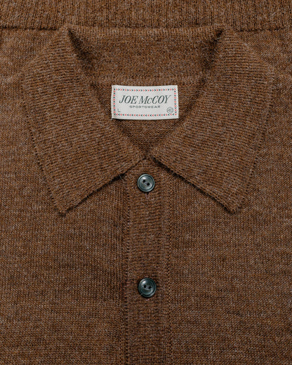 lost & found The Real McCoy's The Real McCoy's MC25111 Alpaca Collar Knit Cardigan Brown