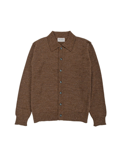 lost & found The Real McCoy's The Real McCoy's MC25111 Alpaca Collar Knit Cardigan Brown