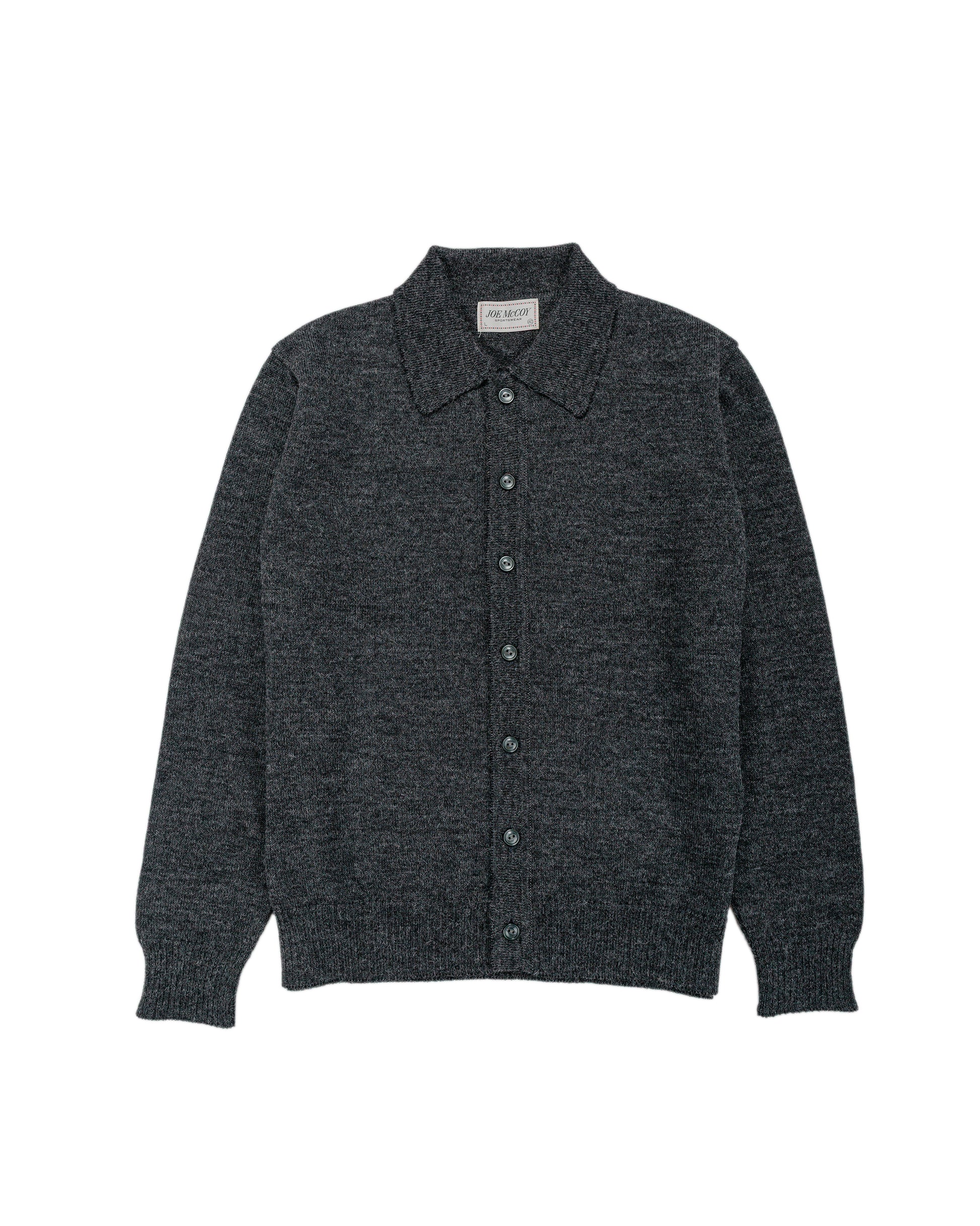 lost & found The Real McCoy's The Real McCoy's MC25111 Alpaca Collar Knit Cardigan Charcoal