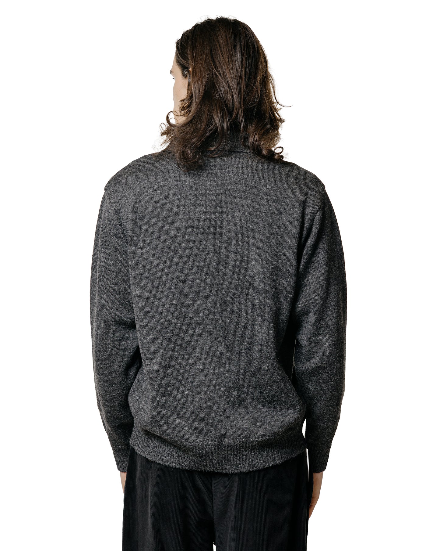 lost & found The Real McCoy's The Real McCoy's MC25111 Alpaca Collar Knit Cardigan Charcoal