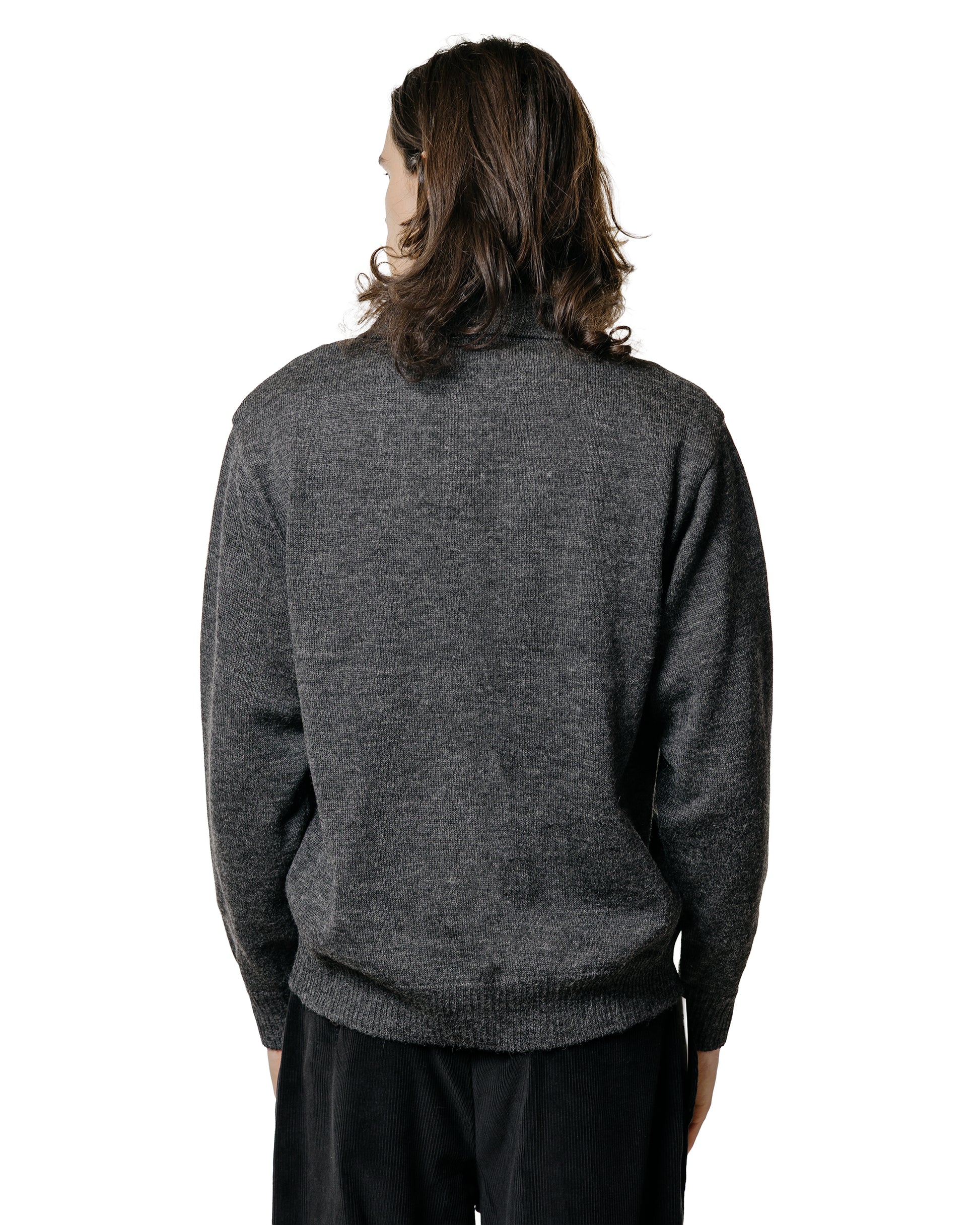 lost & found The Real McCoy's The Real McCoy's MC25111 Alpaca Collar Knit Cardigan Charcoal
