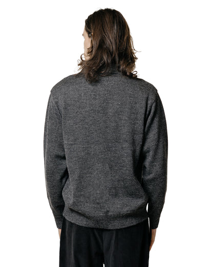 lost & found The Real McCoy's The Real McCoy's MC25111 Alpaca Collar Knit Cardigan Charcoal