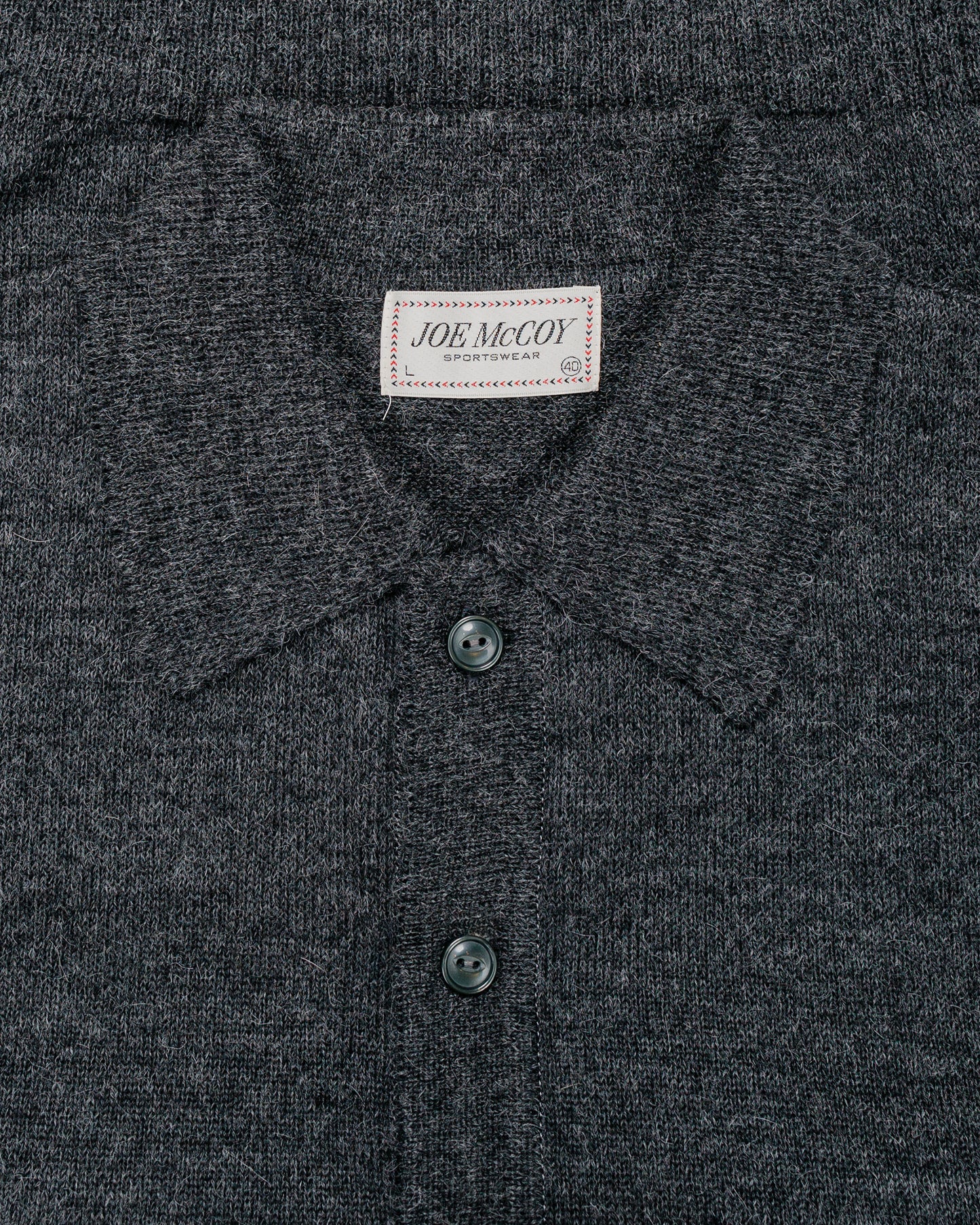 lost & found The Real McCoy's The Real McCoy's MC25111 Alpaca Collar Knit Cardigan Charcoal