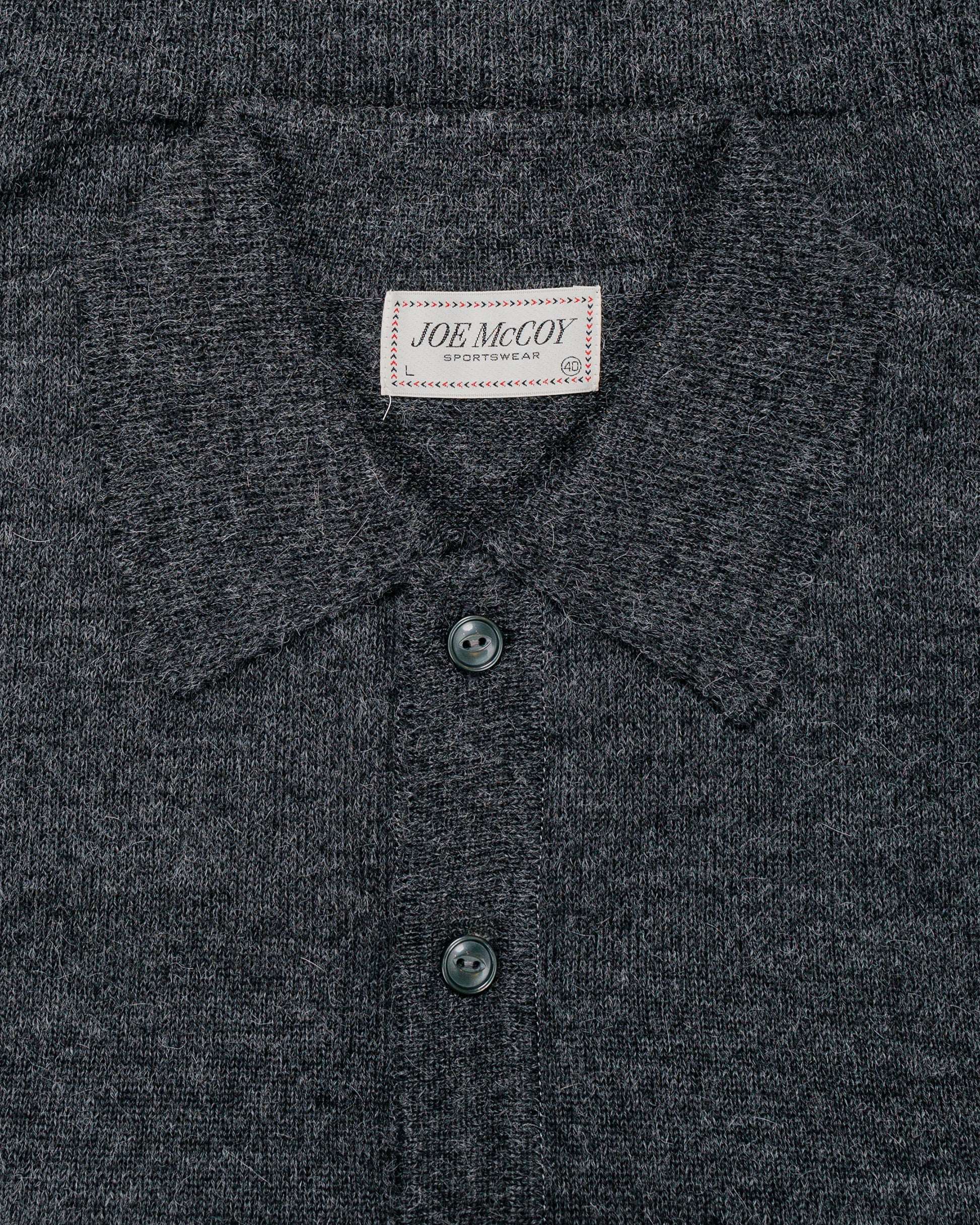 lost & found The Real McCoy's The Real McCoy's MC25111 Alpaca Collar Knit Cardigan Charcoal