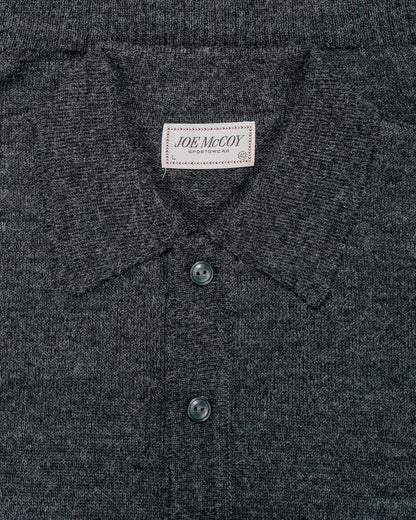 lost & found The Real McCoy's The Real McCoy's MC25111 Alpaca Collar Knit Cardigan Charcoal