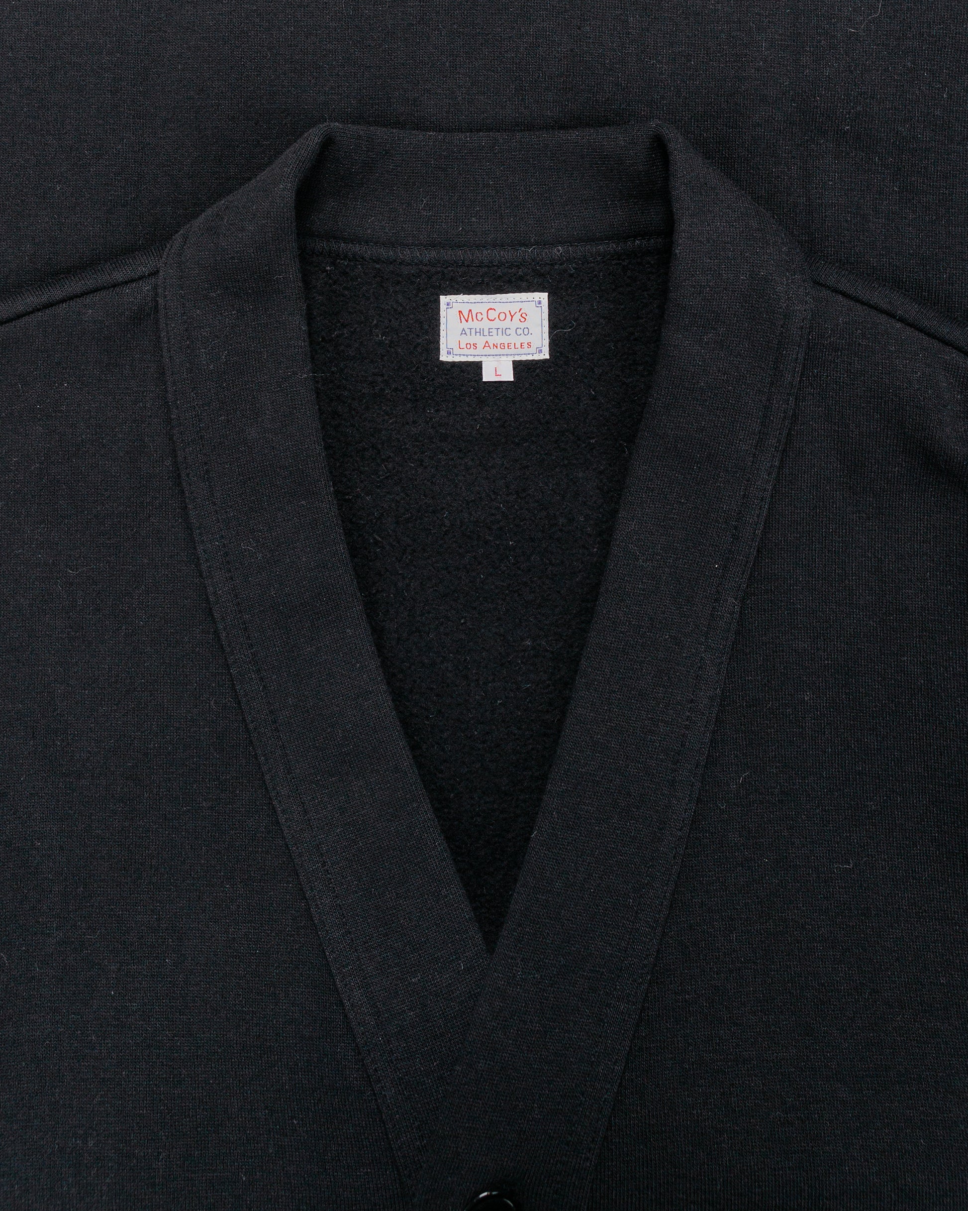 lost & found The Real McCoy's The Real McCoy's MC25115 10oz. Loopwheel Sweatshirt Cardigan Black