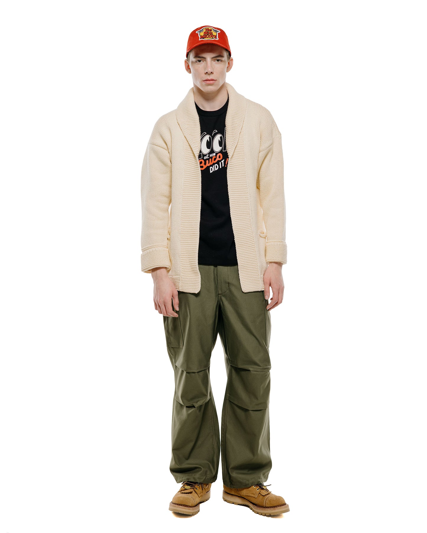 lost & found The Real McCoy's The Real McCoy's MC26001 Summer Knit Robe Ecru