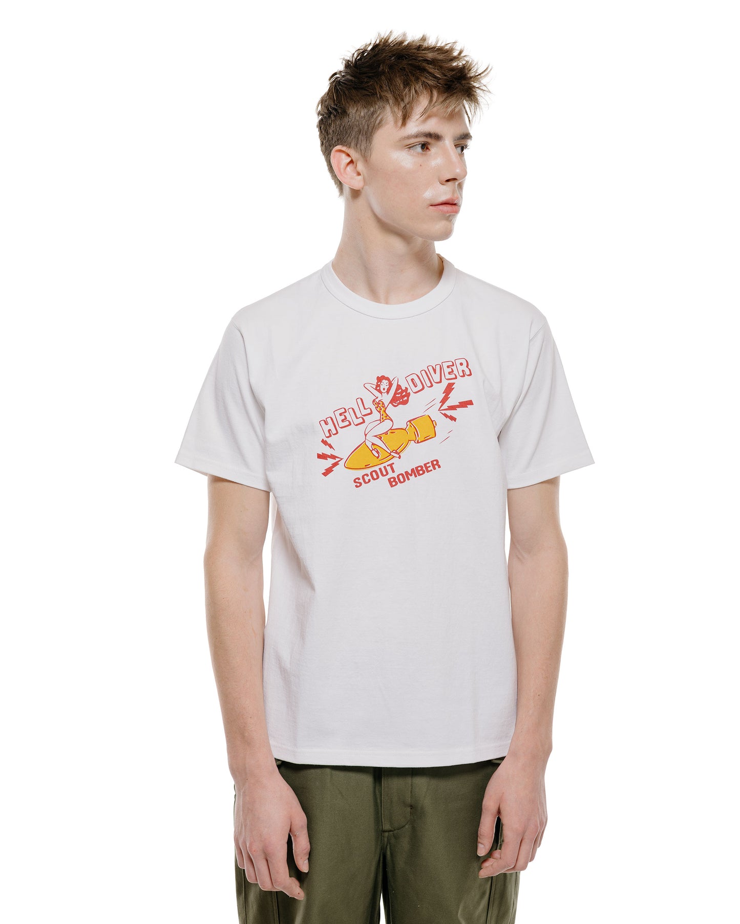 lost & found The Real McCoy's The Real McCoy's MC26019 Military Tee / Hell Diver White