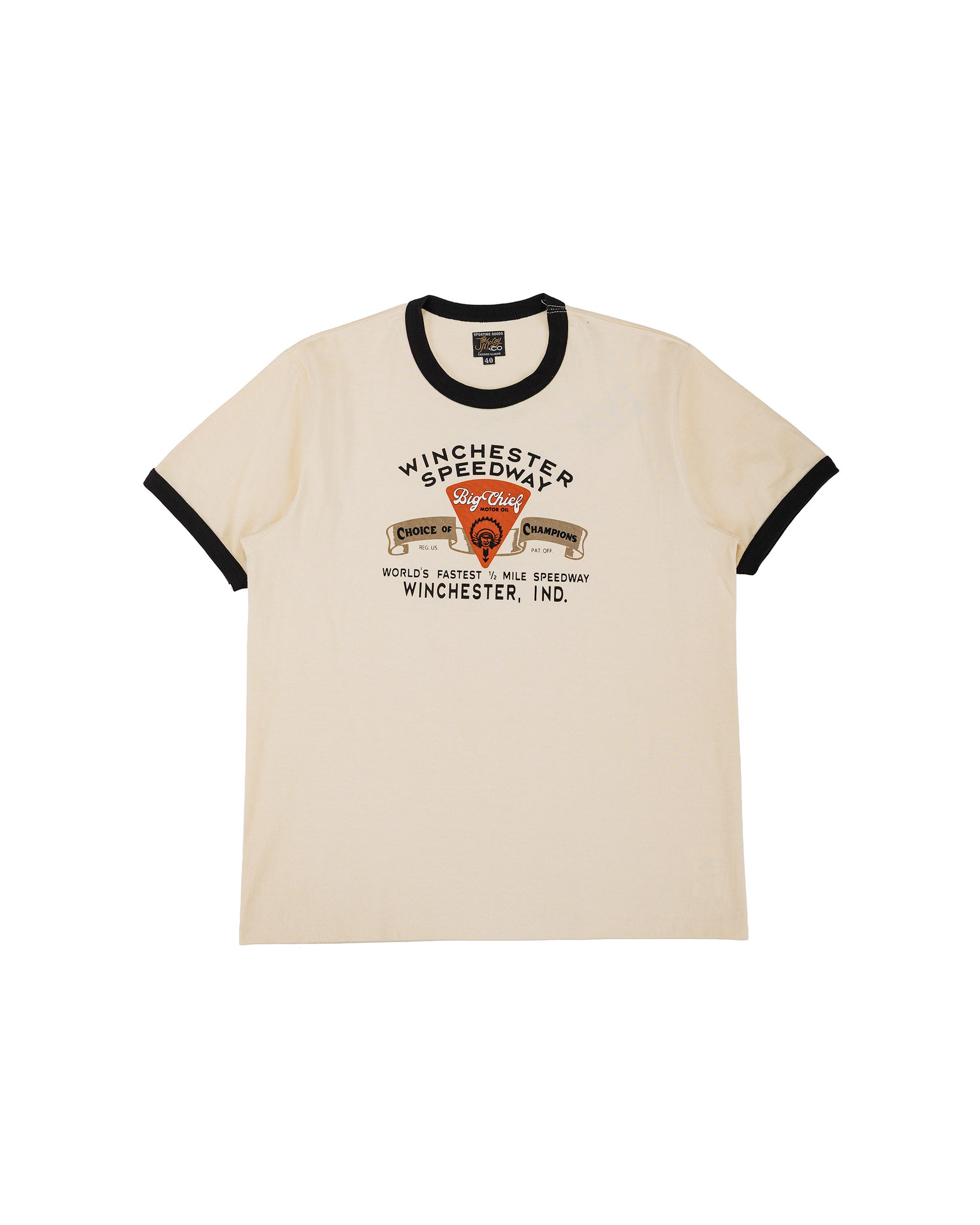 lost & found The Real McCoy's The Real McCoy's MC26027 Joe McCoy Tee / Big Chief Ecru/Black