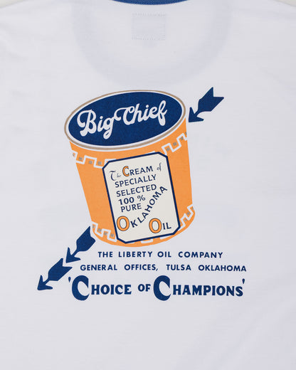 lost & found The Real McCoy's The Real McCoy's MC26027 Joe McCoy Tee / Big Chief White/Blue