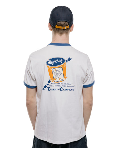 lost & found The Real McCoy's The Real McCoy's MC26027 Joe McCoy Tee / Big Chief White/Blue