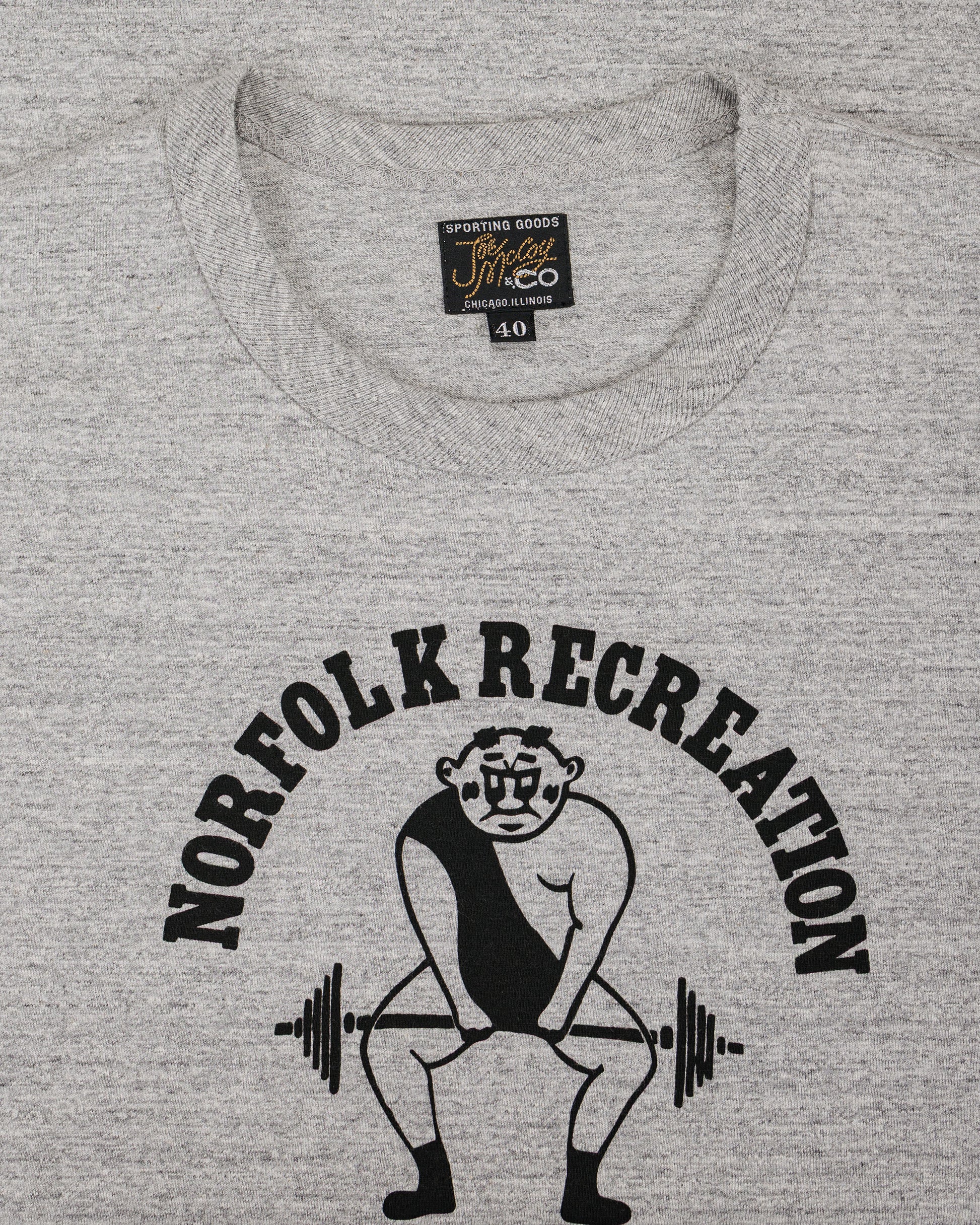 lost & found The Real McCoy's The Real McCoy's MC26032 Joe McCoy Tee / Norfolk Recreation Grey