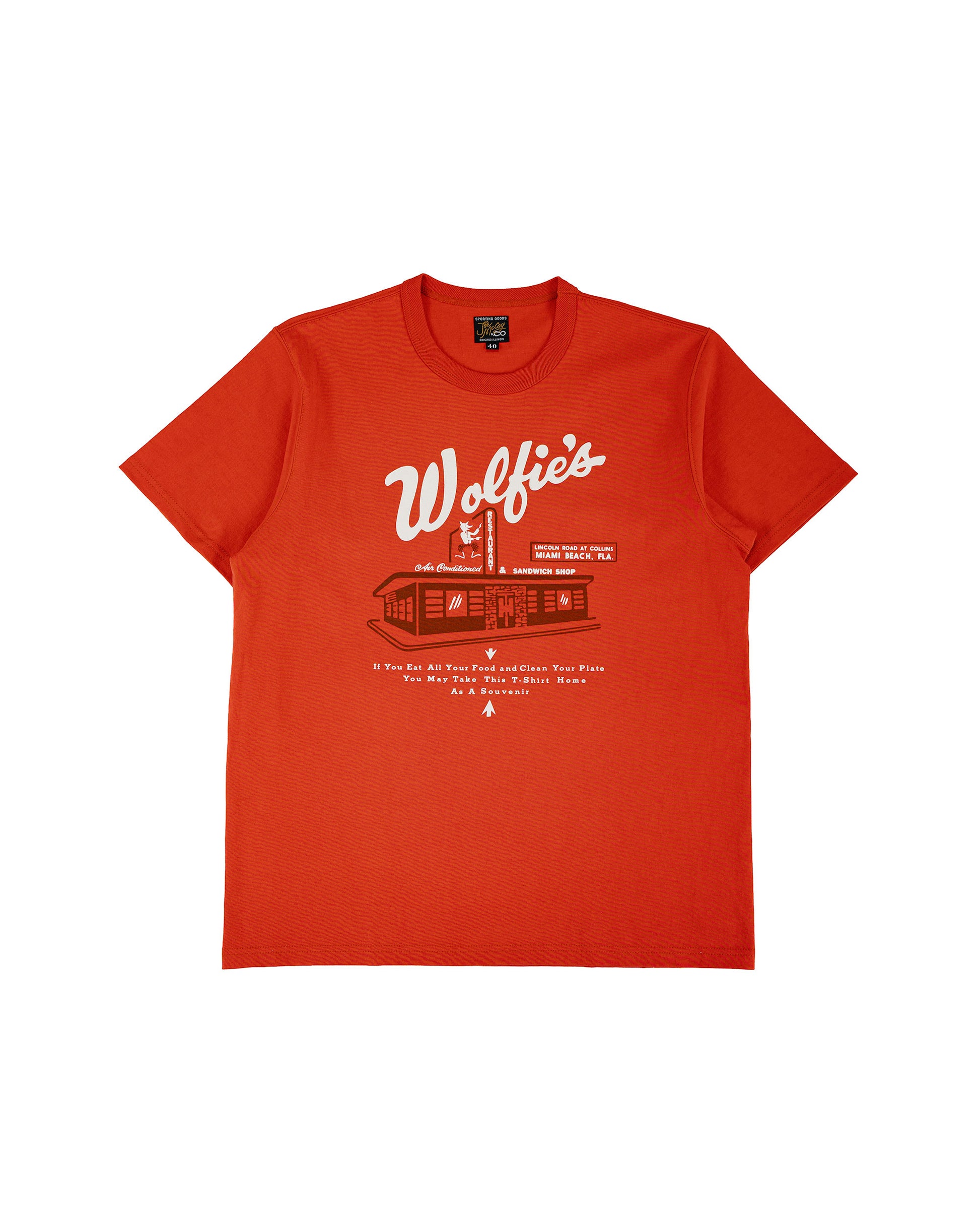 lost & found The Real McCoy's The Real McCoy's MC26039 Joe Mccoy Tee / Where Else But... Wolfie's Cherry