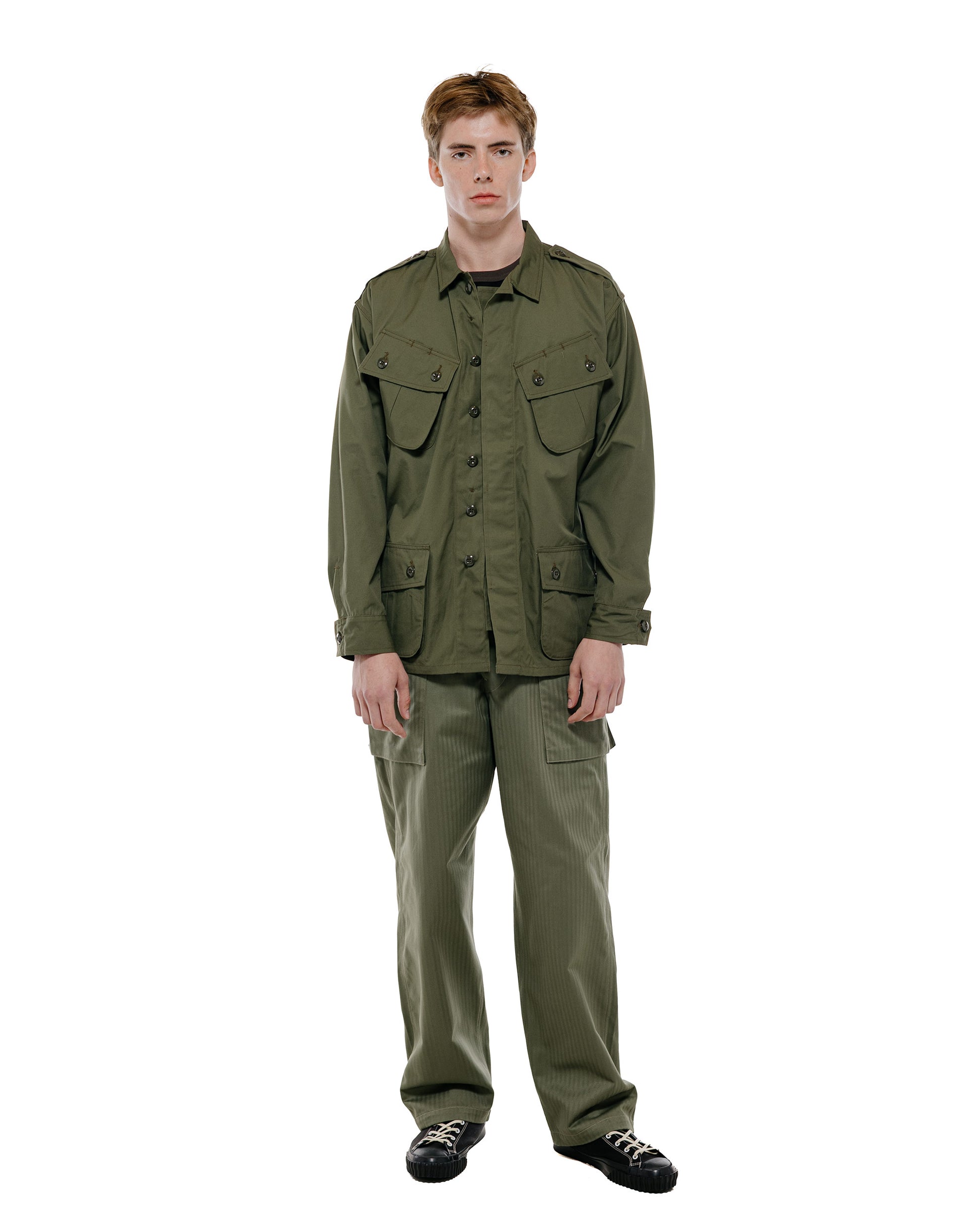 lost & found The Real McCoy's The Real McCoy's MJ22006 Coat, Man's, Combat, Tropical (Model 220) Olive