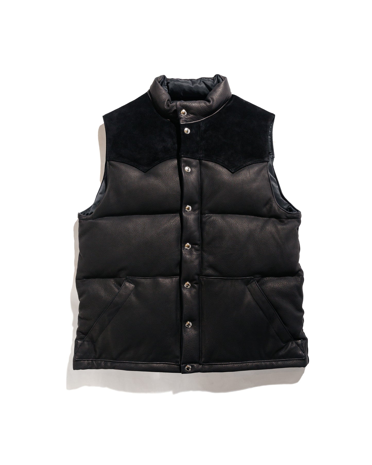 lost & found The Real McCoy's The Real McCoy's MJ22119 Deerskin Down Vest Black