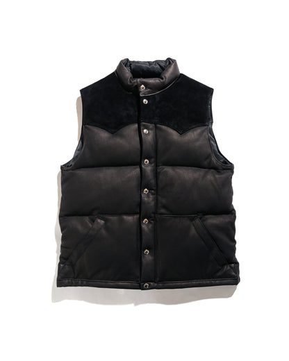 lost & found The Real McCoy's The Real McCoy's MJ22119 Deerskin Down Vest Black