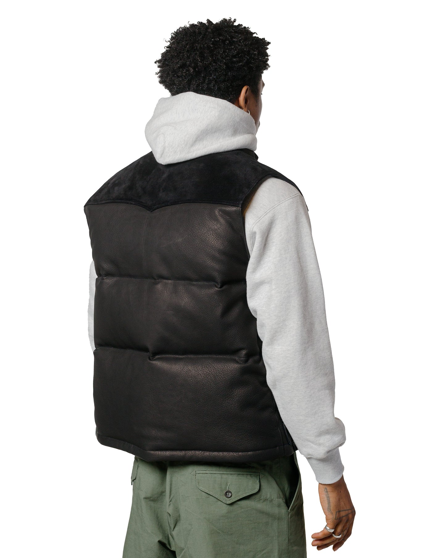 lost & found The Real McCoy's The Real McCoy's MJ22119 Deerskin Down Vest Black