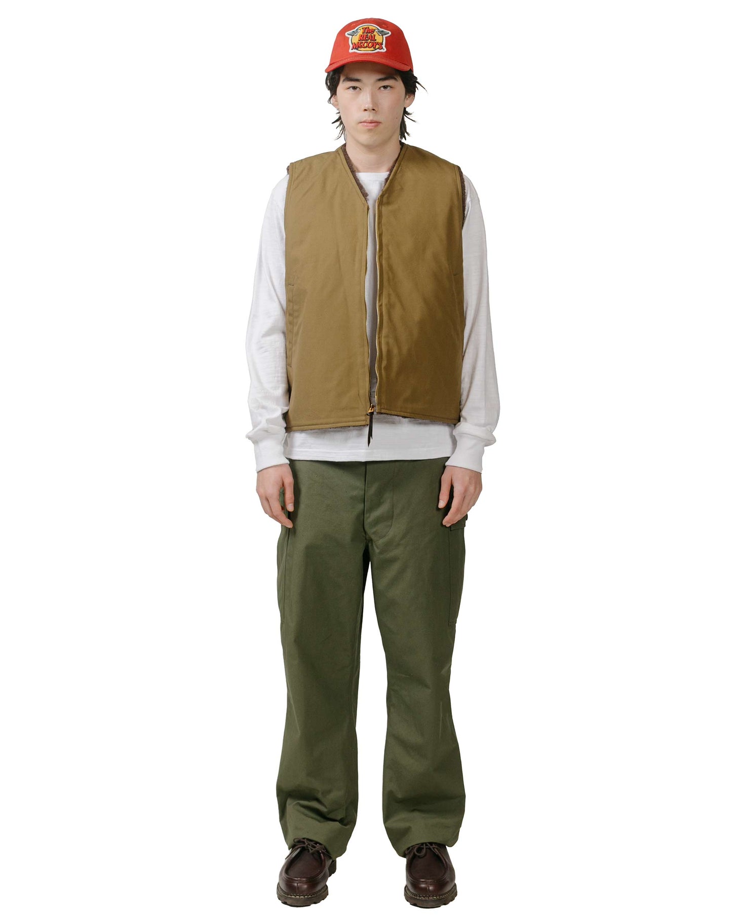 lost & found The Real McCoy's The Real McCoy's MJ23107 USN Alpaca Vest Khaki