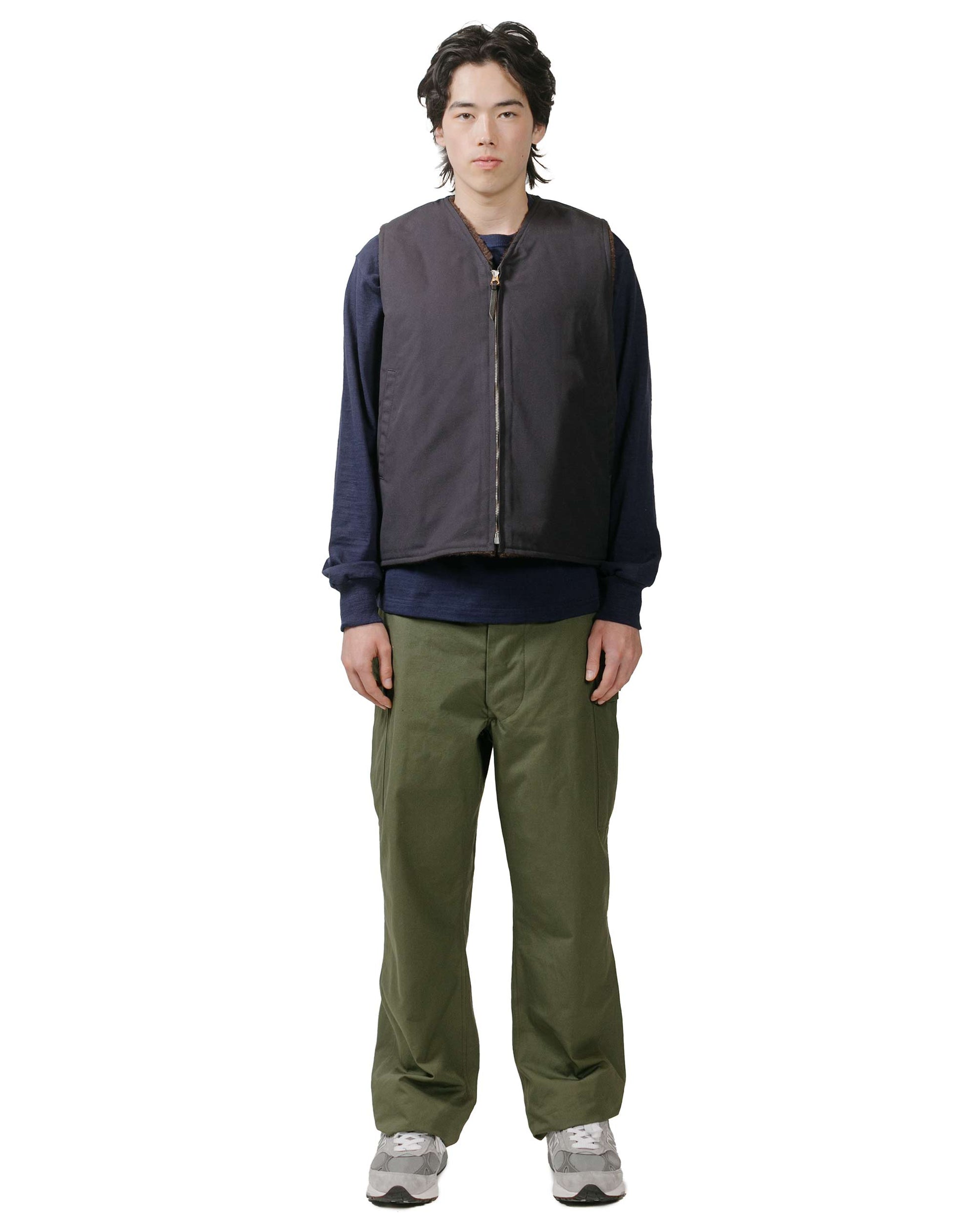 lost & found The Real McCoy's The Real McCoy's MJ23107 USN Alpaca Vest Navy