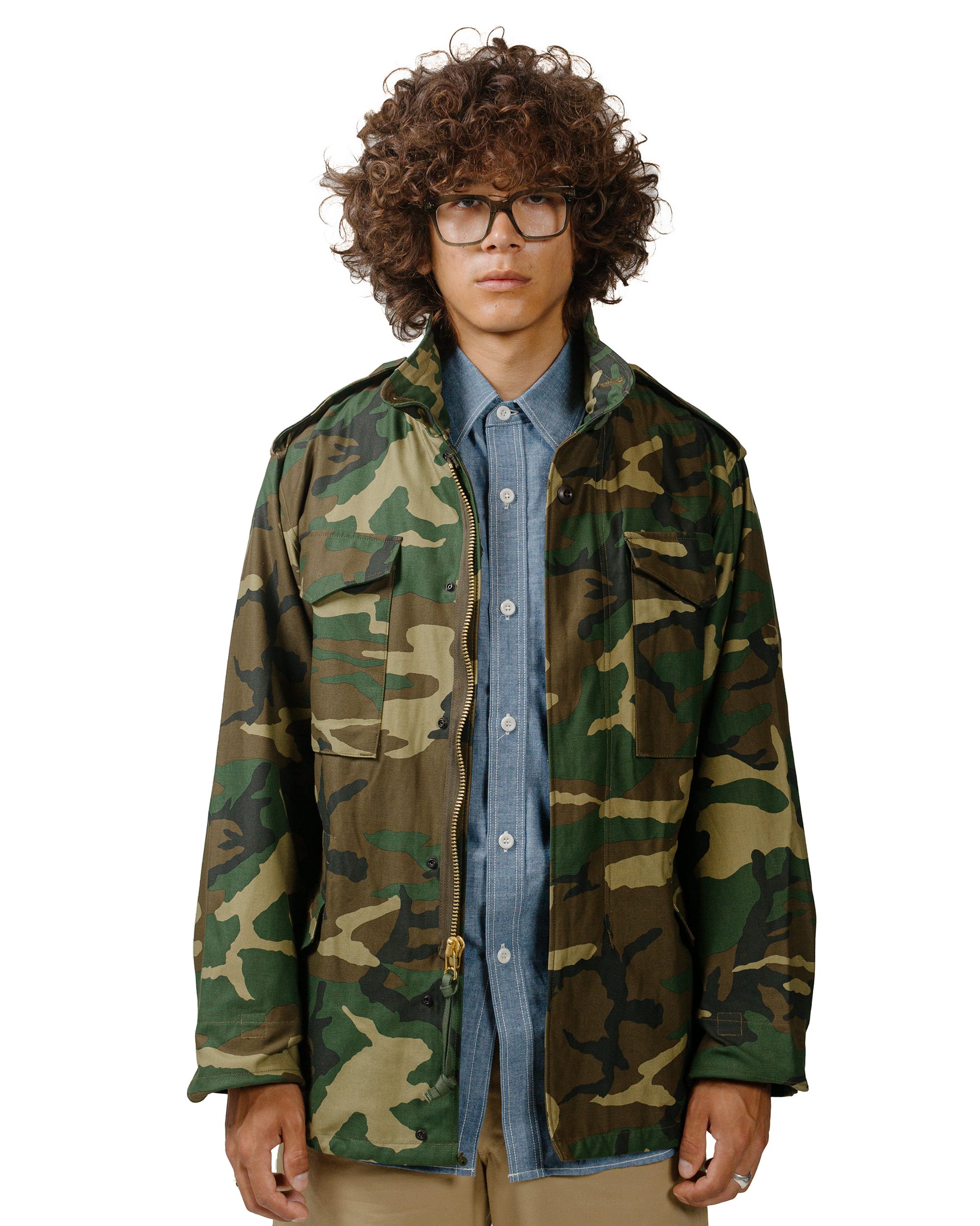 lost & found The Real McCoy's The Real McCoy's MJ23113 Coat, Man's, Field, M-65 / Woodland Olive