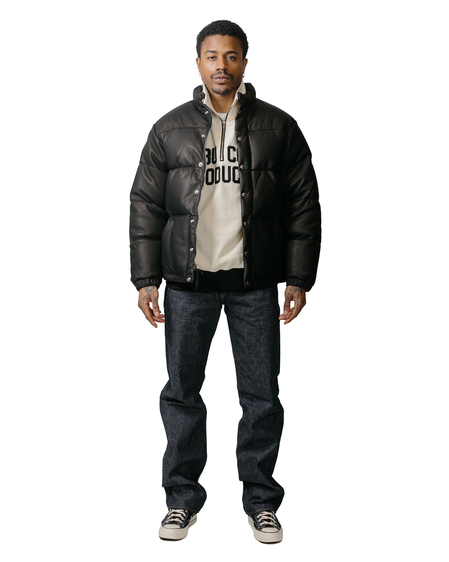 lost & found The Real McCoy's The Real McCoy's MJ23119 Deerskin Down Jacket Black