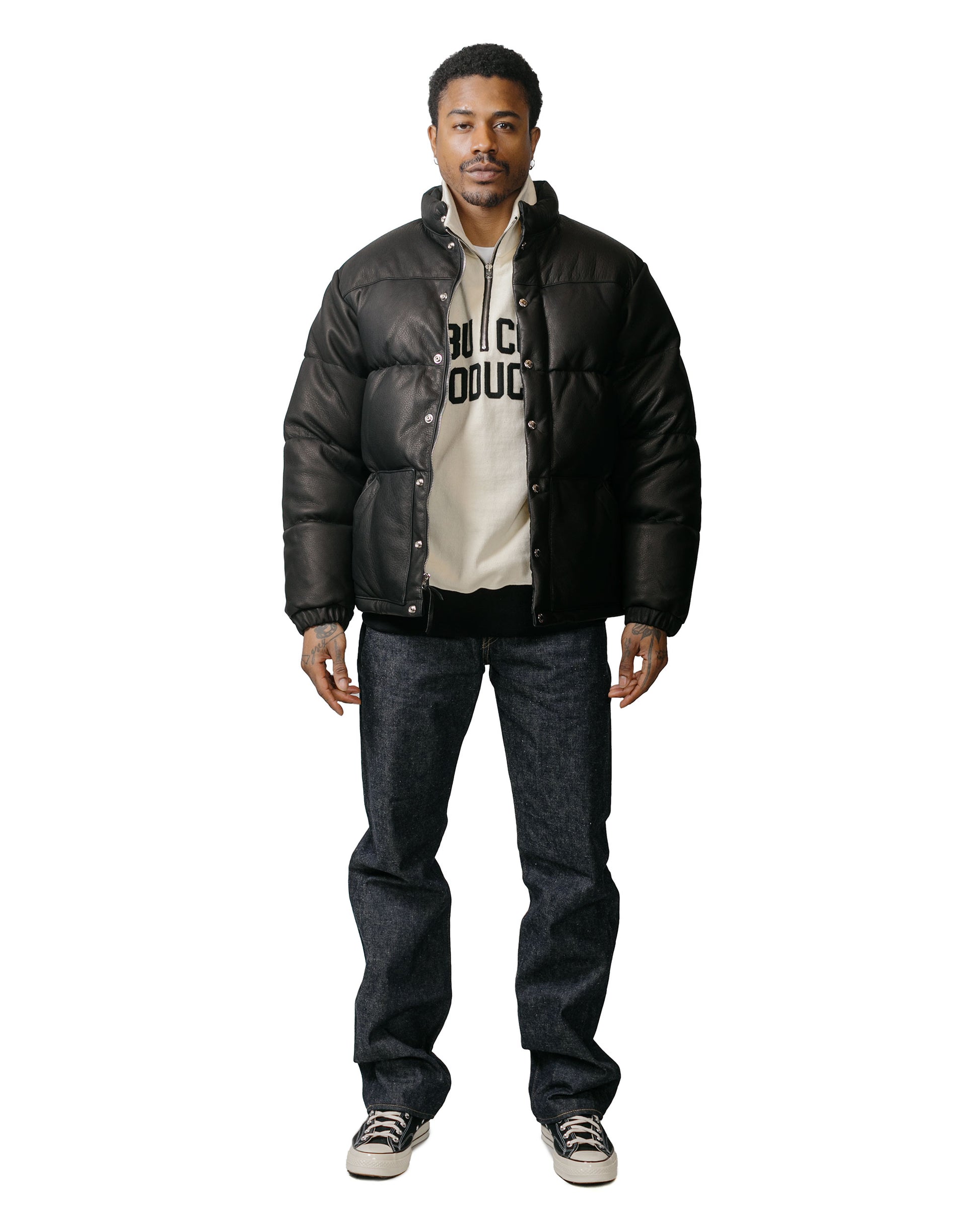 lost & found The Real McCoy's The Real McCoy's MJ23119 Deerskin Down Jacket Black