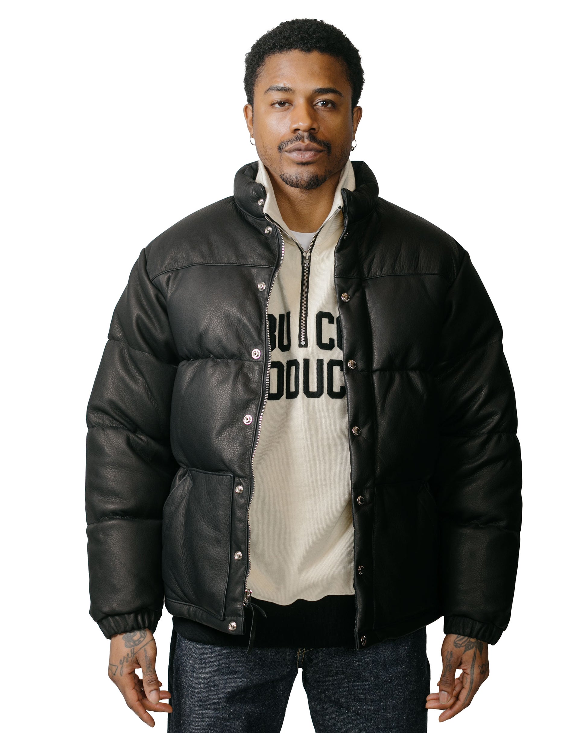 lost & found The Real McCoy's The Real McCoy's MJ23119 Deerskin Down Jacket Black