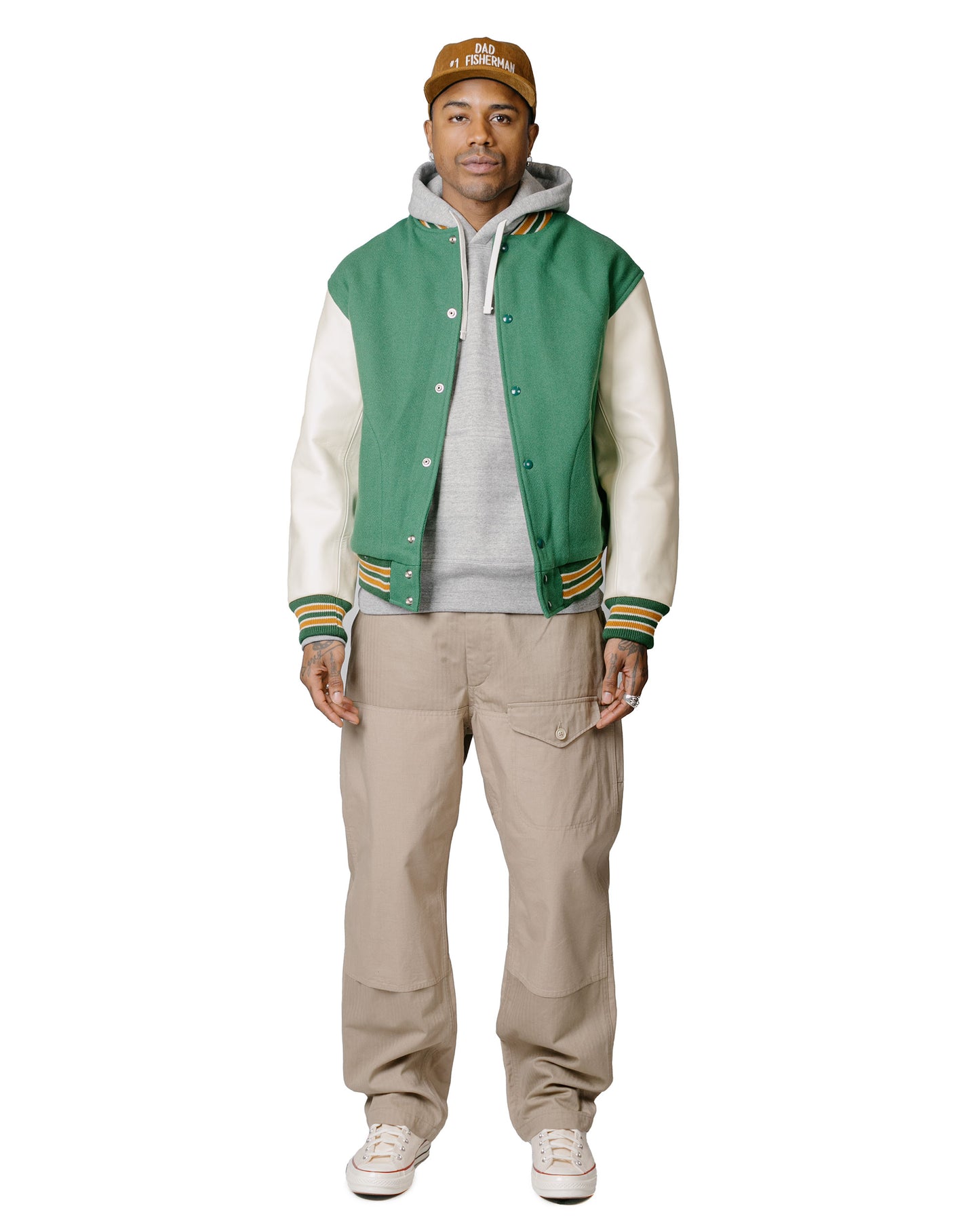 lost & found The Real McCoy's The Real McCoy's MJ23120 Wool Varsity Jacket Shamrock