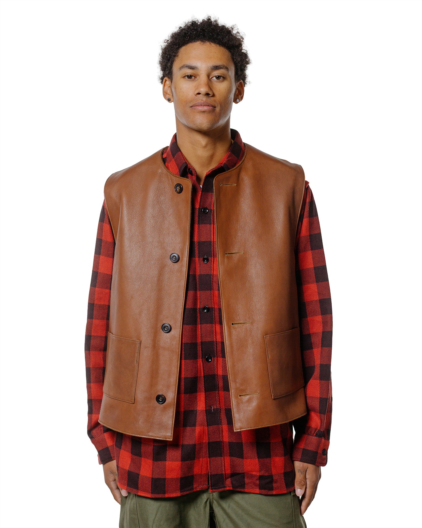 lost & found The Real McCoy's The Real McCoy's MJ24003 Jerkin Vest / Sheepskin Brown