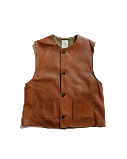 lost & found The Real McCoy's The Real McCoy's MJ24003 Jerkin Vest / Sheepskin Brown