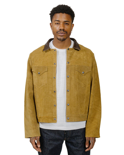 lost & found The Real McCoy's The Real McCoy's MJ24007 Rough Out Leather Western Jacket Brown