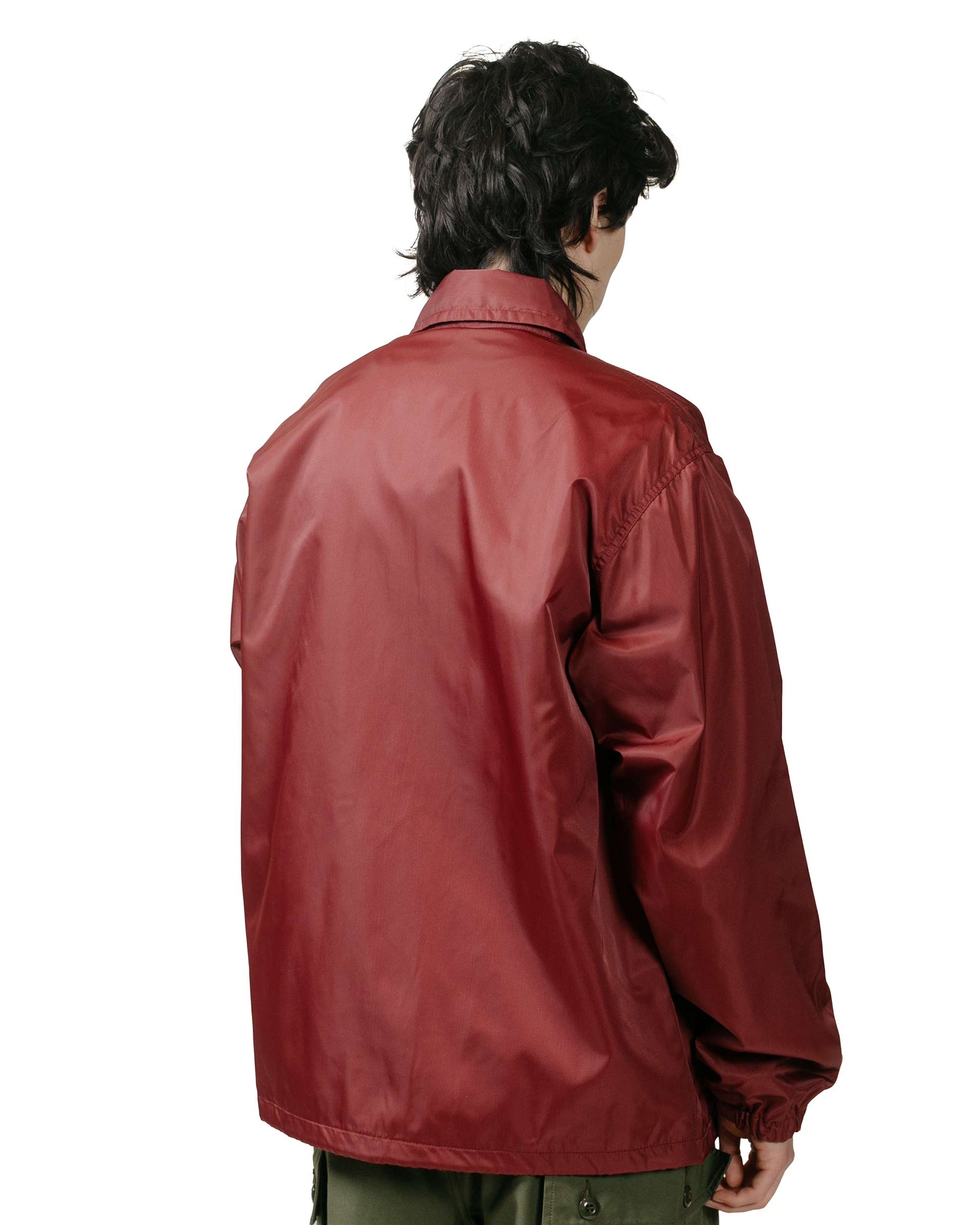 lost & found The Real McCoy's The Real McCoy's MJ24010 Nylon Cotton Lined Coach Jacket Burgundy