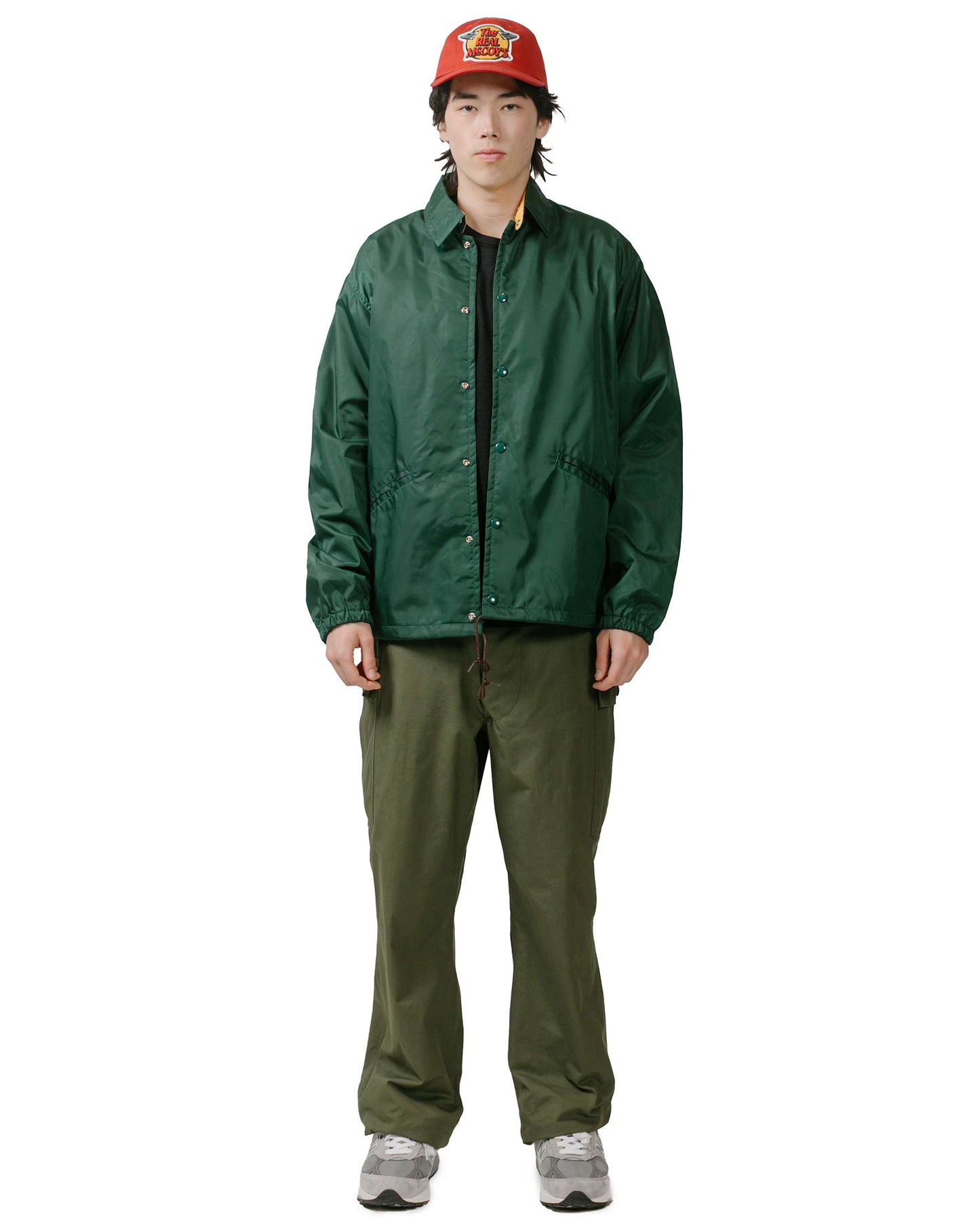 lost & found The Real McCoy's The Real McCoy's MJ24010 Nylon Cotton Lined Coach Jacket Forest
