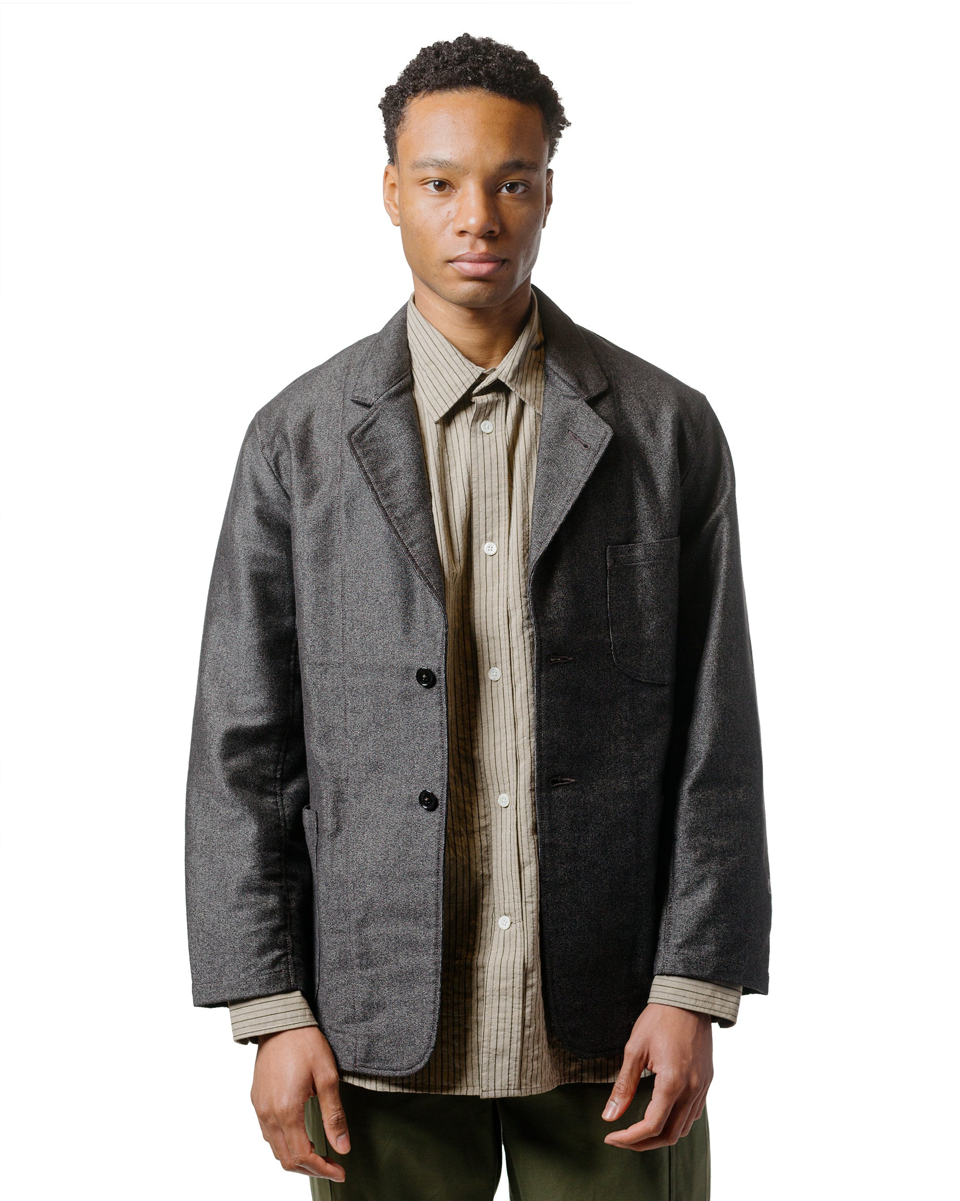 lost & found The Real McCoy's The Real McCoy's MJ24108 Double Diamond Sack Coat / Printed Moleskin Salt & Pepper