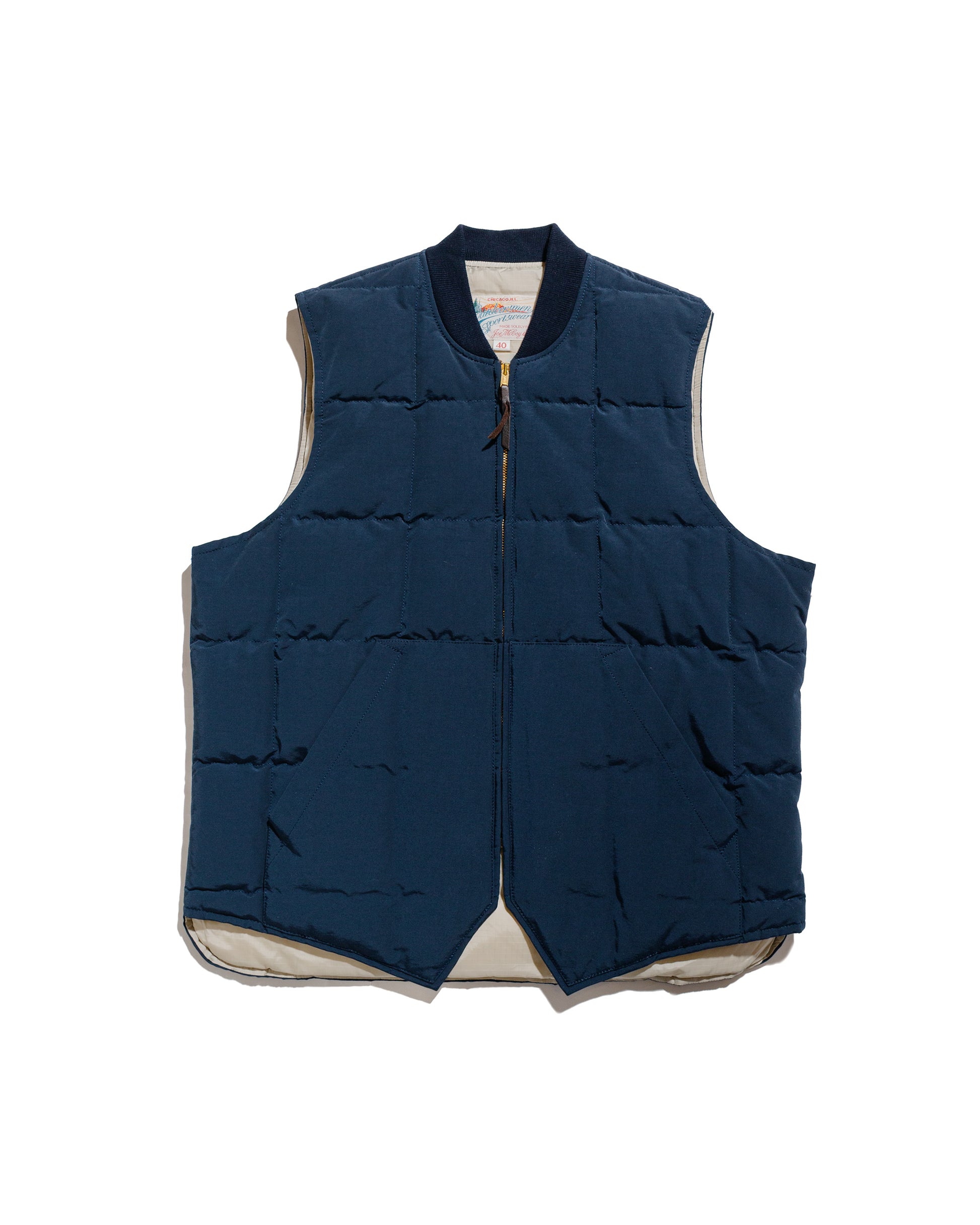 lost & found The Real McCoy's The Real McCoy's MJ24110 Cotton/Nylon Down Vest Navy