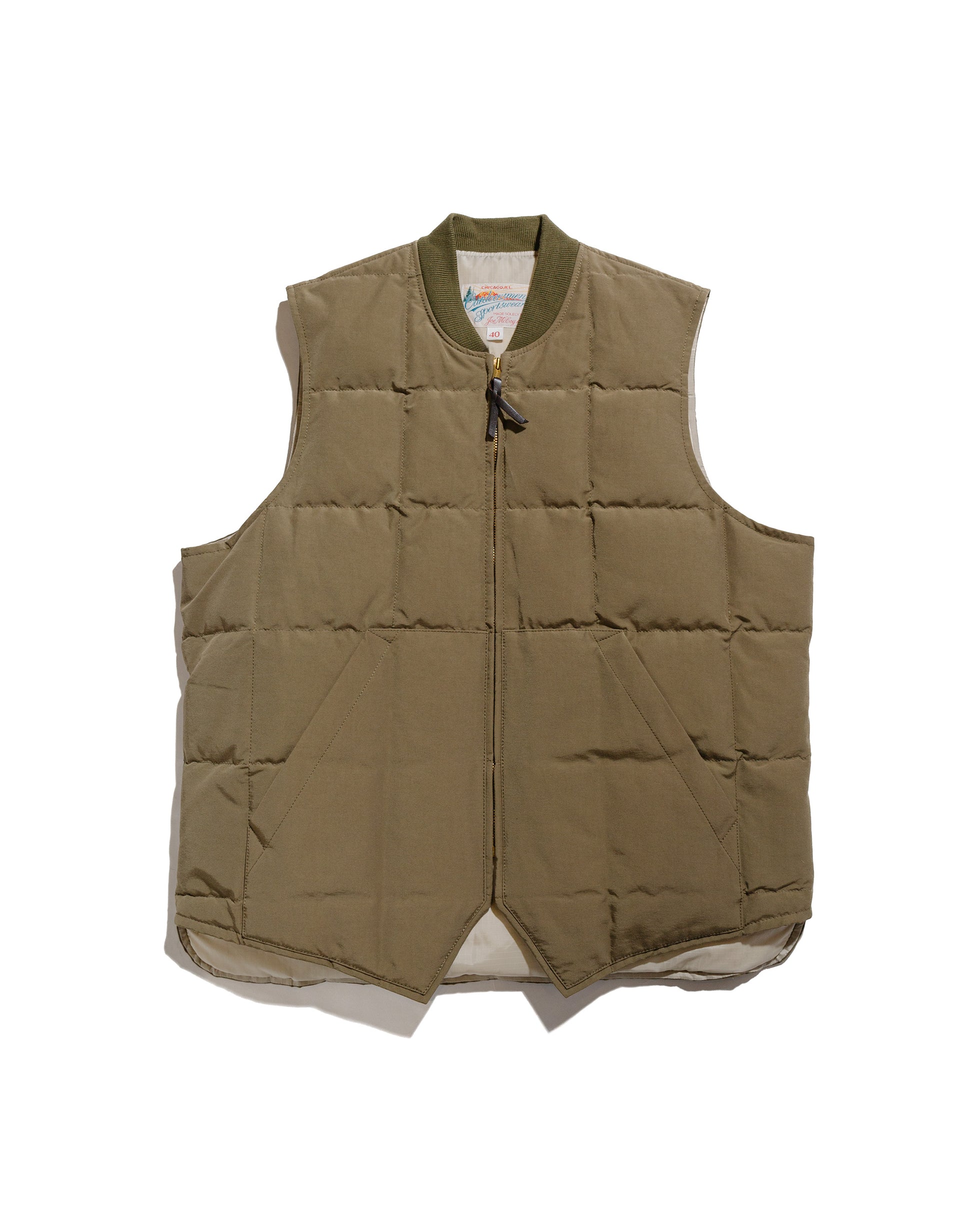 lost & found The Real McCoy's The Real McCoy's MJ24110 Cotton/Nylon Down Vest Olive