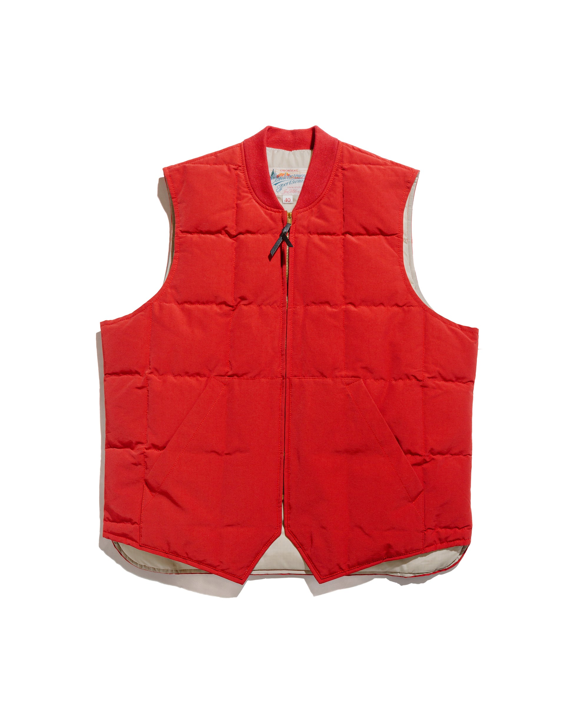 lost & found The Real McCoy's The Real McCoy's MJ24110 Cotton/Nylon Down Vest Red